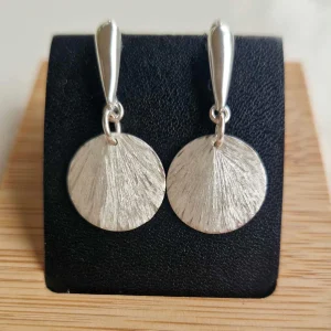 boucles d'oreilles artisanales en argent 925. Modèle Halo