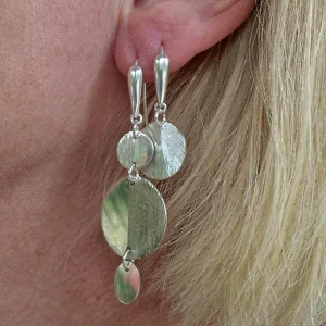 boucles d'oreilles artisanales en argent 925. Modèle Halo