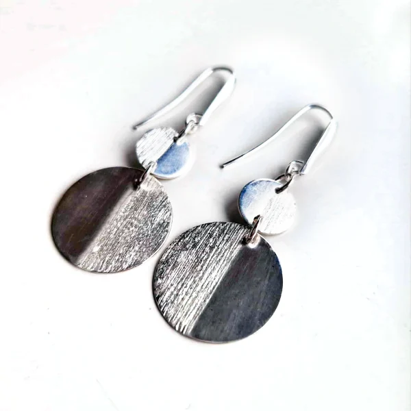Boucles d'oreille Dio de disques d'argent