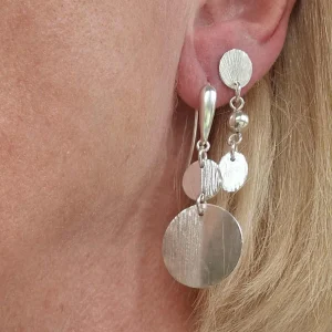 Boucles d'oreille Dio de disques d'argent