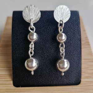 boucles d'oreilles perles d'argent 925